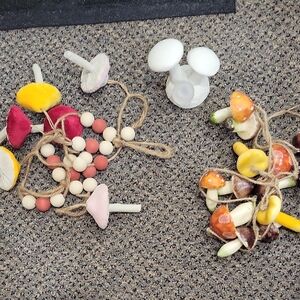 Lot Of 3 Mushroom Decor Garland And Lights